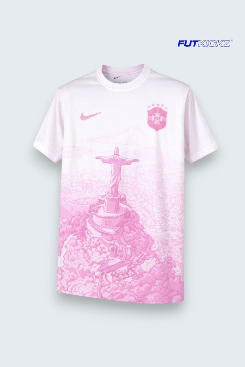Maillot Brésil Concept Christ Rédempteur Rose 2025/2026
