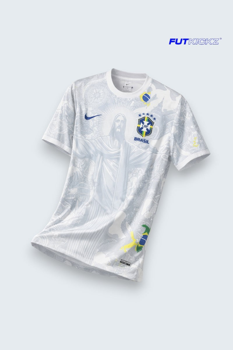 Maillot Brésil Concept Christ Rédempteur Blanc 2025