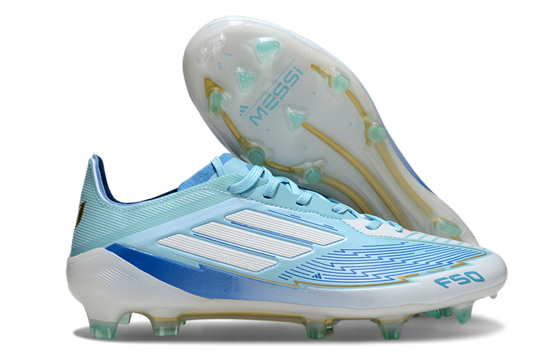 Crampons Adidas F50 TF Messi Bleu