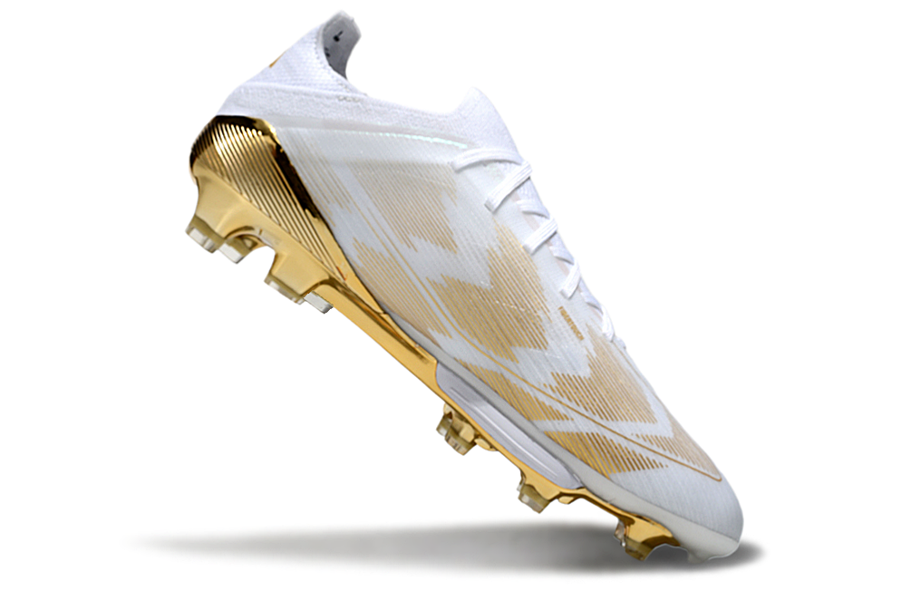 Crampons Adidas F50 FG Blanc/Doré