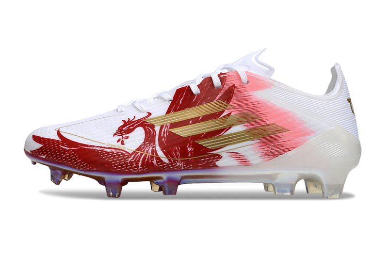 Crampons Adidas F50 PRO Blanc/Rouge