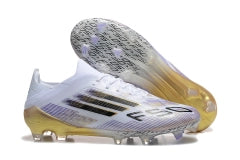 Crampons Adidas F50 Elite FG Blanc/Doré