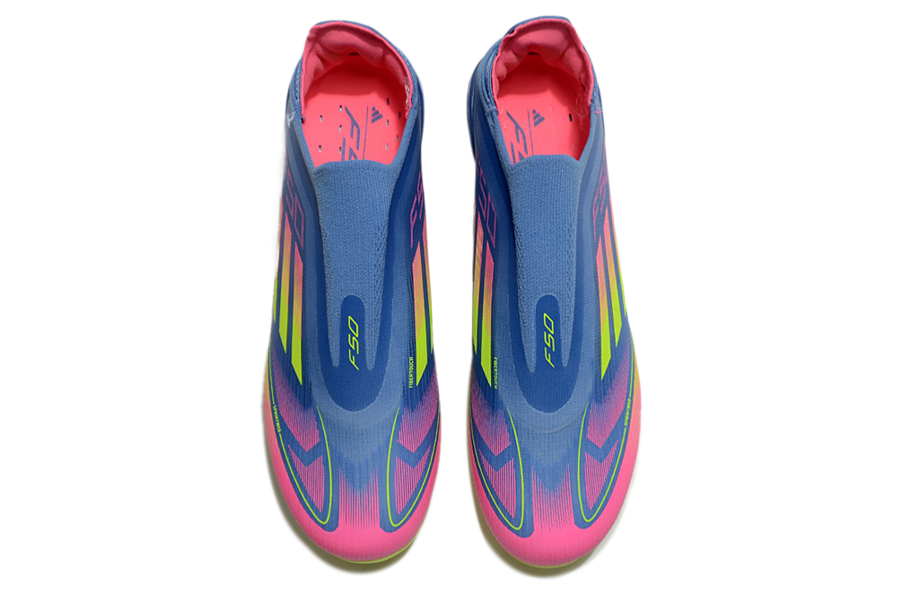 Crampons Adidas F50+ Bleu/Rose/Jaune