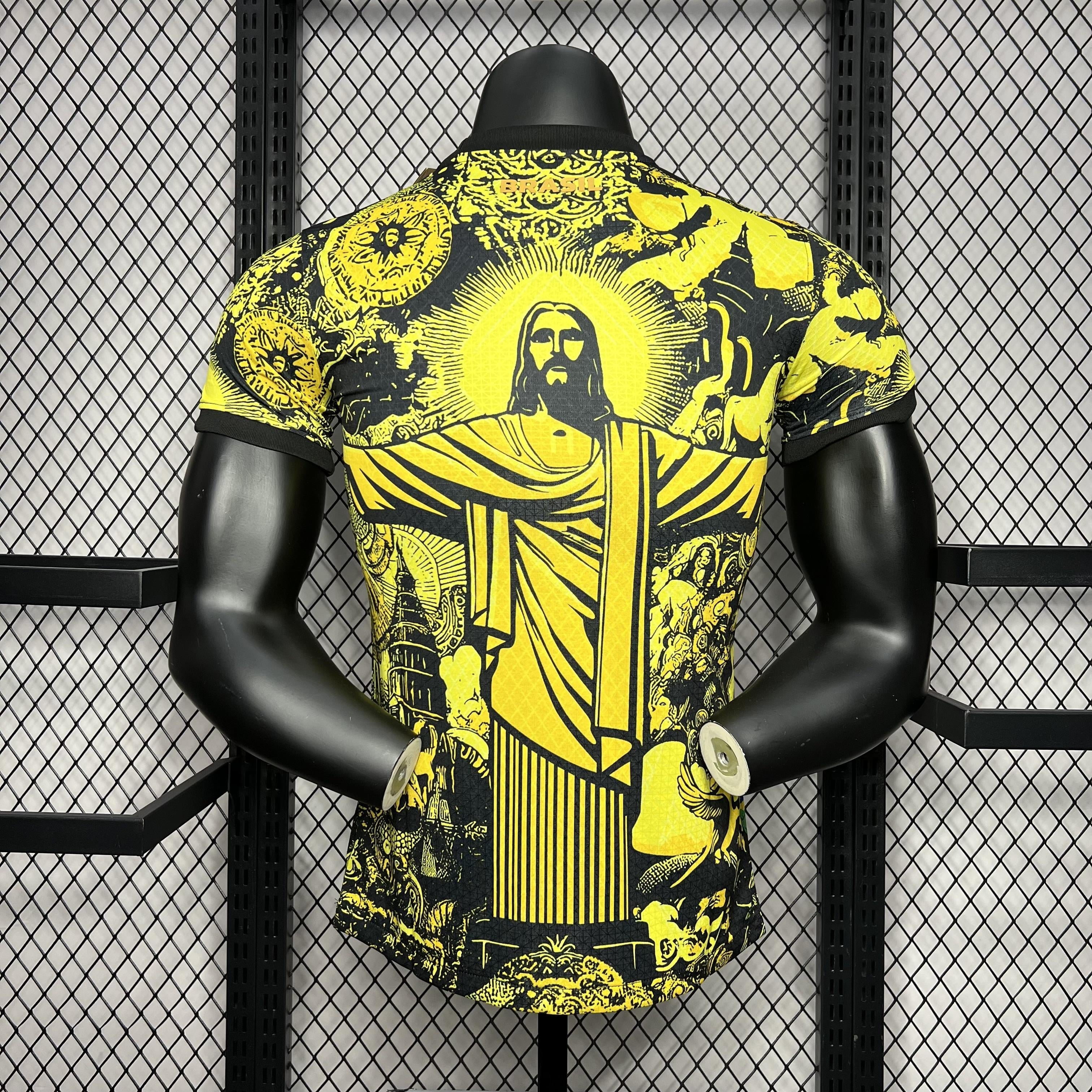 JERSEY BRAZIL SPECIAL EDITION JESUS CHRIST 2024 MEN (PLAYER VERSION) - YELLOW