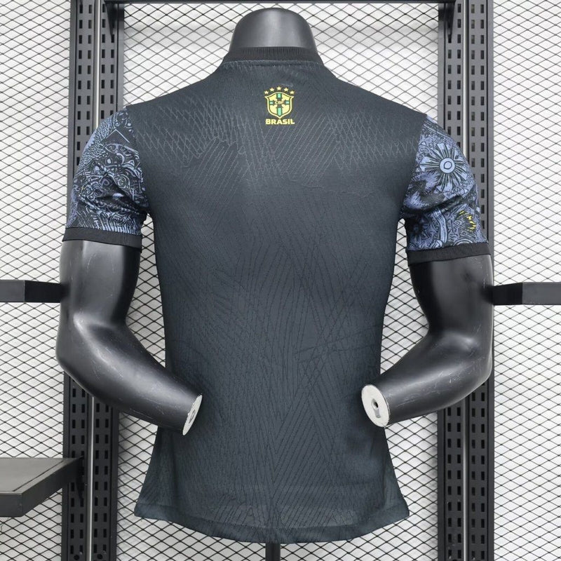 JERSEY BRAZIL SPECIAL EDITION JESUS CHRIST 2024 MEN (PLAYER VERSION) - BLACK