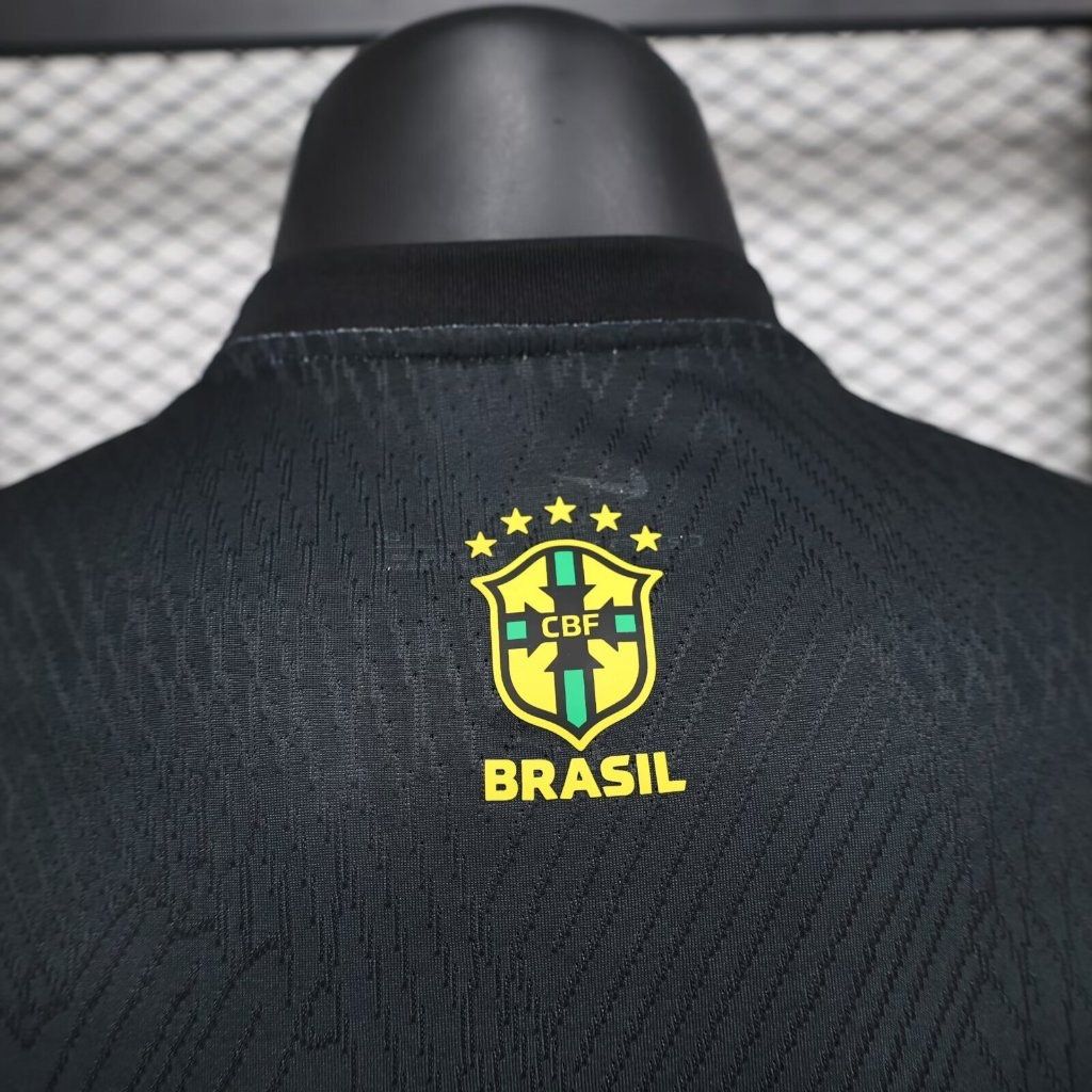 JERSEY BRAZIL SPECIAL EDITION JESUS CHRIST 2024 MEN (PLAYER VERSION) - BLACK