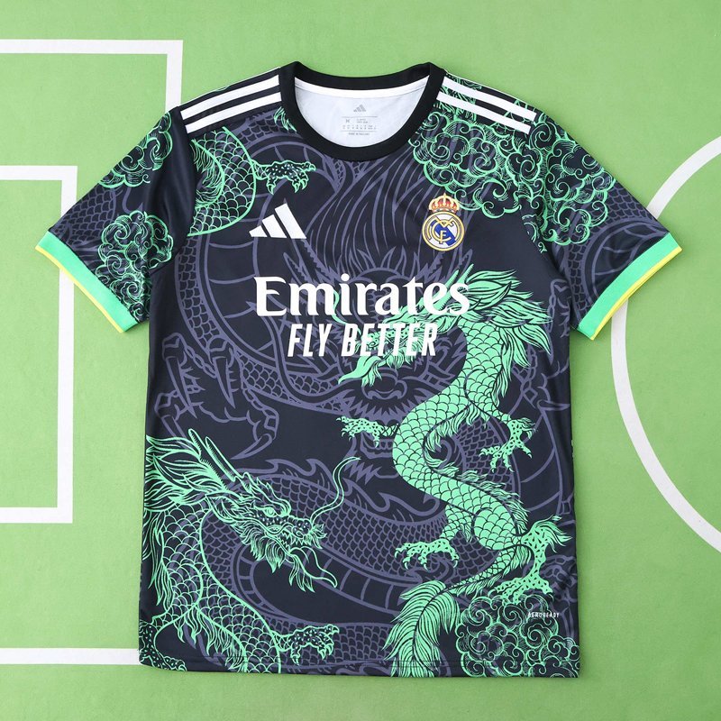 25/26 REAL MADRID DRAGON BLACK AND GREEN (SPECIAL EDITION)