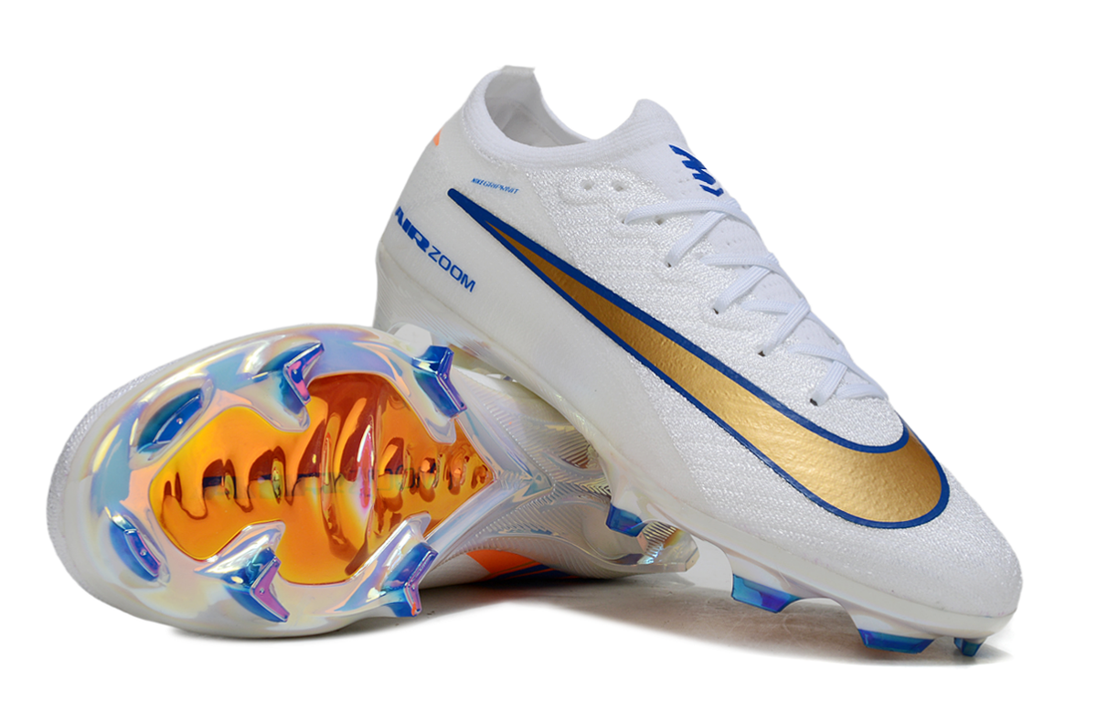 Crampons Nike Air Zoom Mercurial Vapor XVI Elite Blanc/Doré