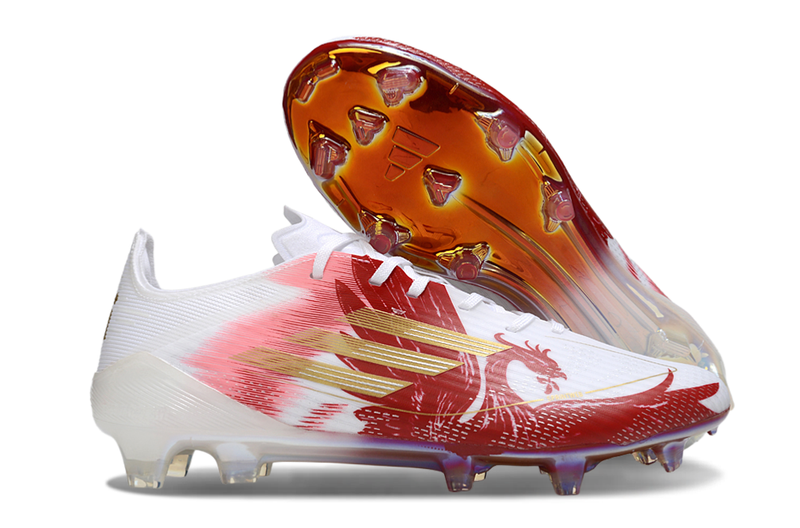Crampons Adidas F50 PRO Blanc/Rouge