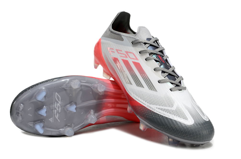 Crampons Adidas F50 TF Rouge/Gris