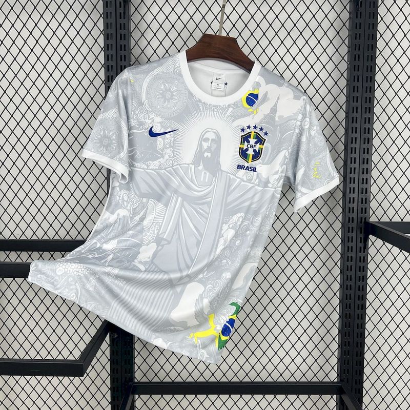 Maillot Brésil Concept Christ Rédempteur Blanc 2025