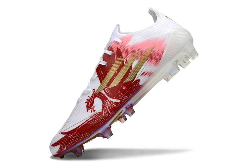 Crampons Adidas F50 PRO Blanc/Rouge