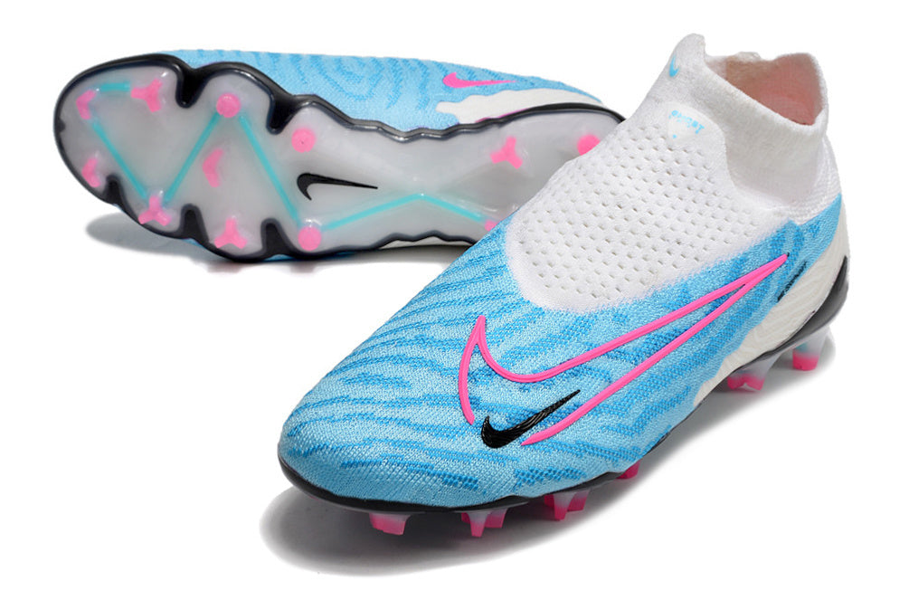 Crampons Nike Phantom GX Elite DF FG Bleu/Rose