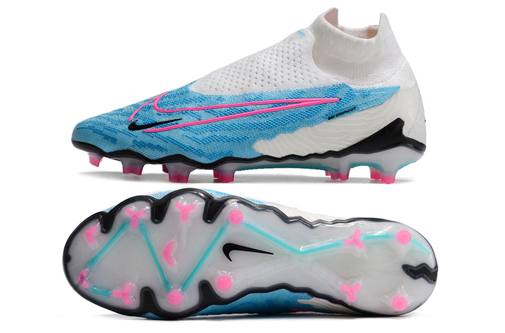 Crampons Nike Phantom GX Elite DF FG Bleu/Rose