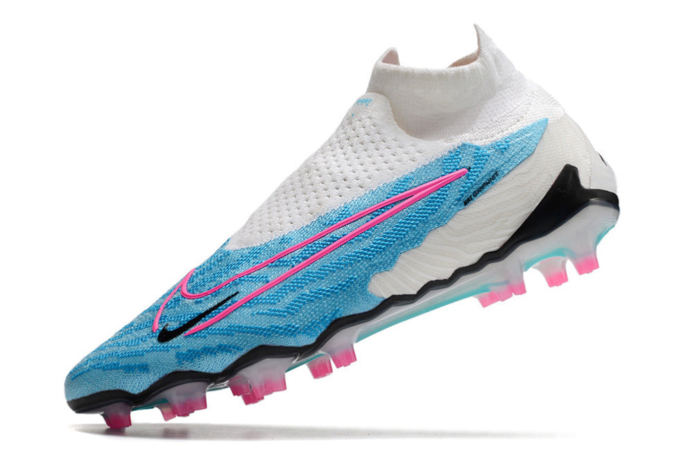 Crampons Nike Phantom GX Elite DF FG Bleu/Rose