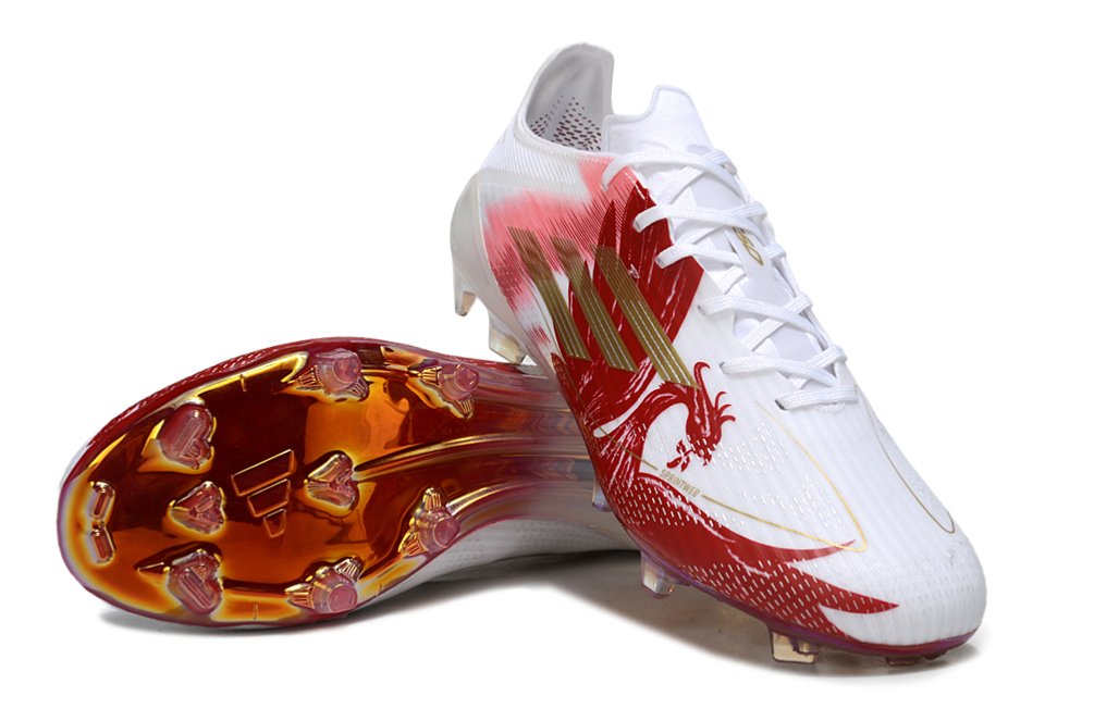 Crampons Adidas F50 PRO Blanc/Rouge